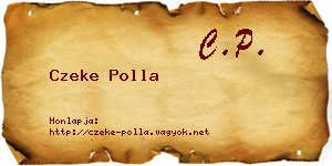 Czeke Polla névjegykártya